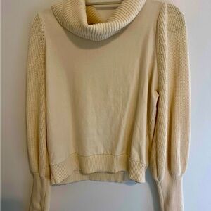 Cream Cowl Neck Sweater